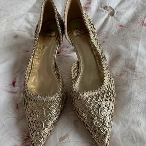 Women's Chic Gold Loafers